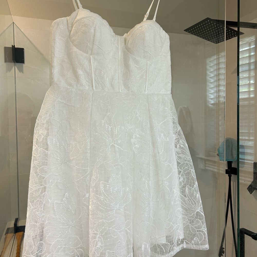 White Mini Lace Dress